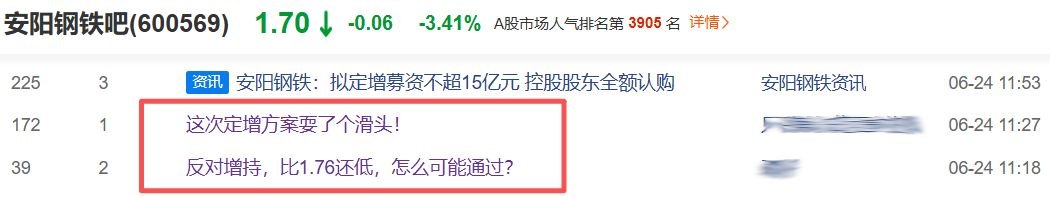 安阳钢铁定增方案被否不到1个月后“卷土重来”，业绩压力下新方案股东还会买账吗